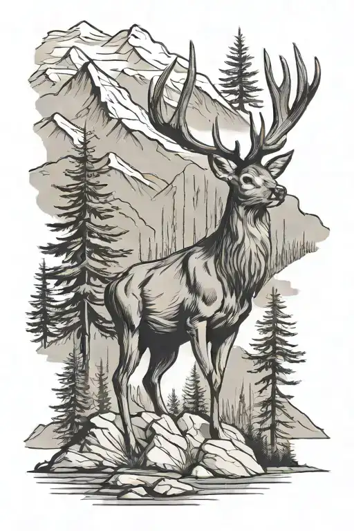 Deer Mountains Trees