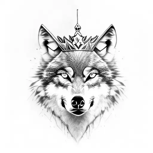 Wolf With Crown