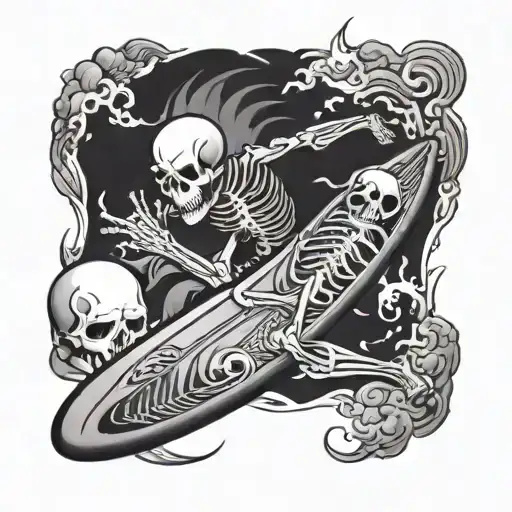 Skeleton Surfing On A Blunt Whilst Holding