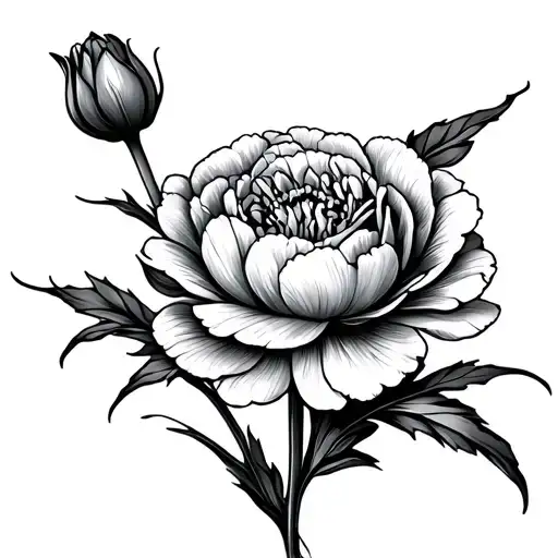 Simple Carnation Fine Line