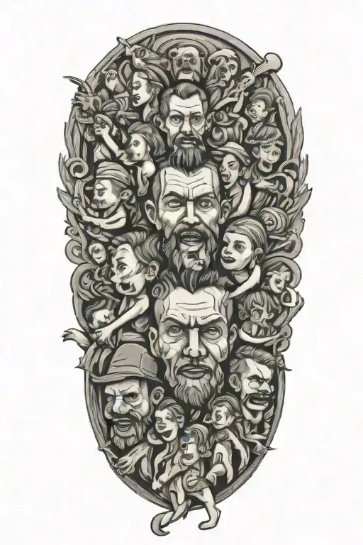 Mum And Dad With 7 Children