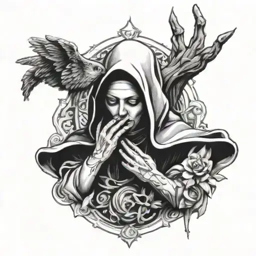 Nun Hear No Evil See No Evil But With The See In The Middle