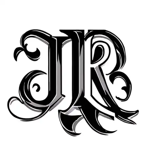 The Letters J R And K Put Together No Background
