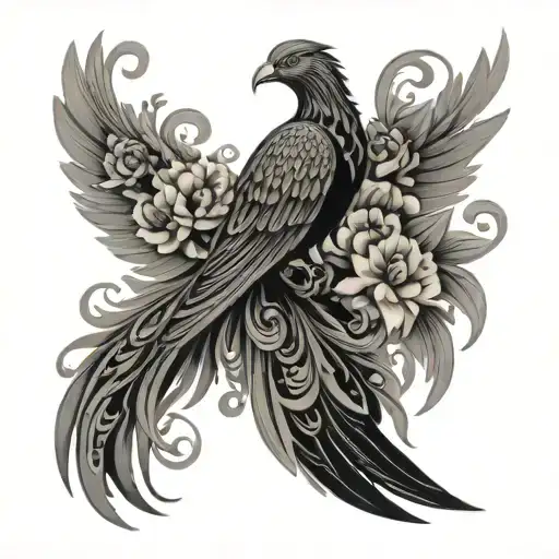 Phoenix Bird Floral Patterns