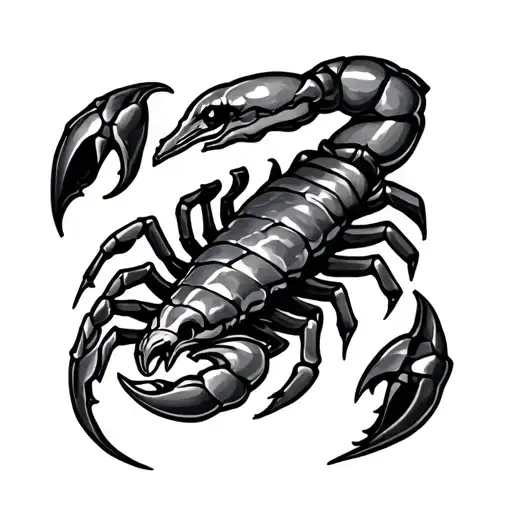 The Combined Tattoo Of The Libra Zodiac And Scorpion Intertwined