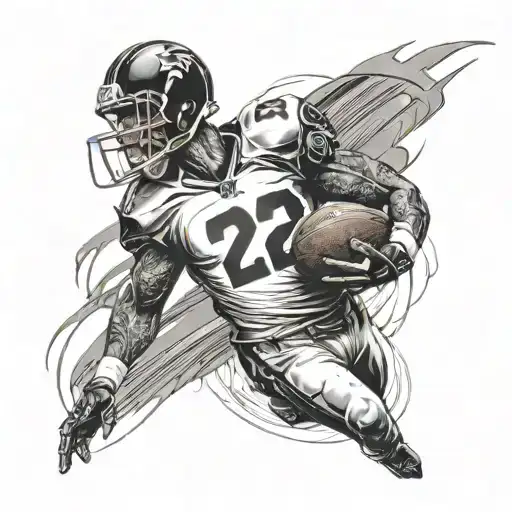 Football On Inner Arm Sleeve And Then My Name On The Outter Of My Arm