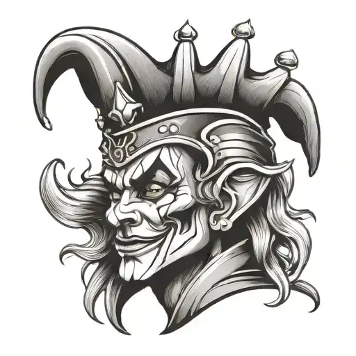 Jester With A Crown On His Head