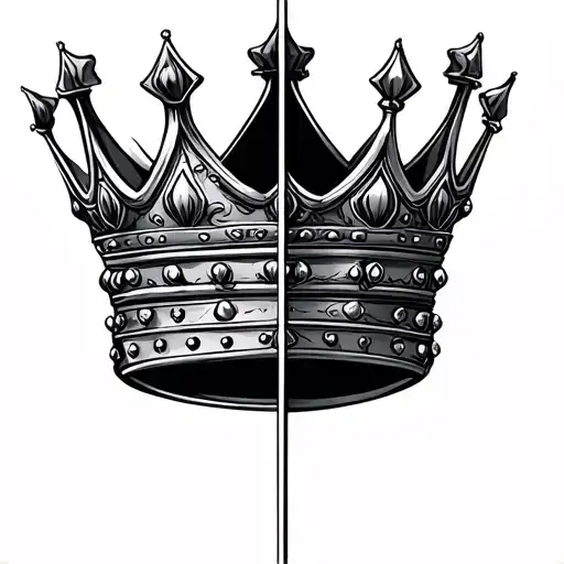 Half King Half Queen Crown