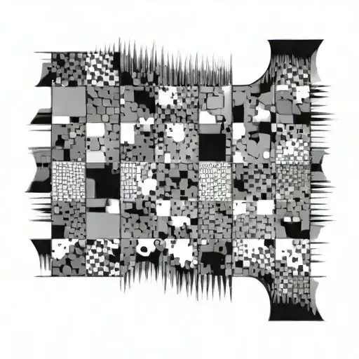 Faded Checker Board Like Carbon Fibre Background With Mechanical Strength Overlay