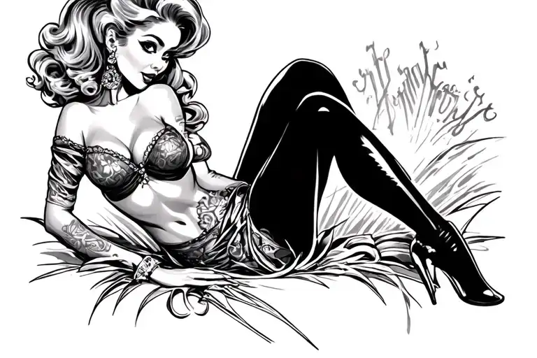 Pinup Cartoon Character