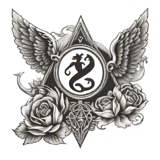 Couples Tattoo Featuring Aquarius And Libra