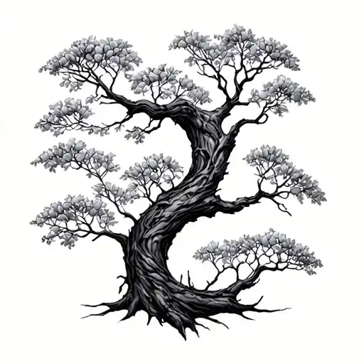 Rowan And Hazel Tree Intertwined