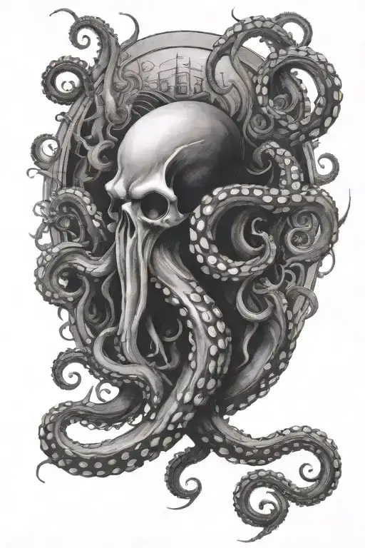 Undersater Scene With An Octopus Design On Forearm Sleeve