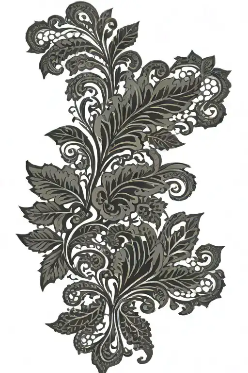 Lace Detail Black And White