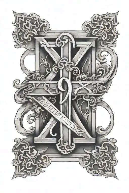 999 In Roman Numerals With A Cross