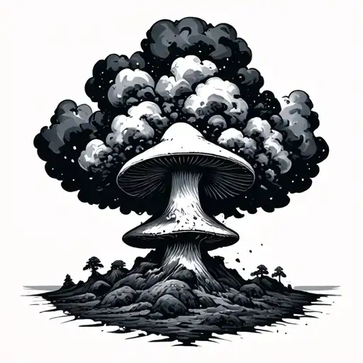 Earth Explosion Mushroom Cloud