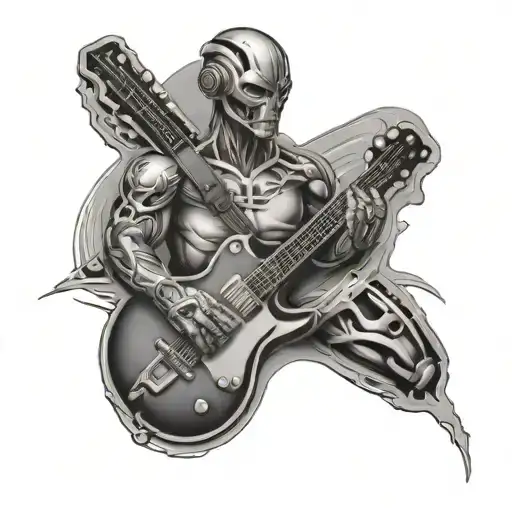 Cyborg Arm With Guitar