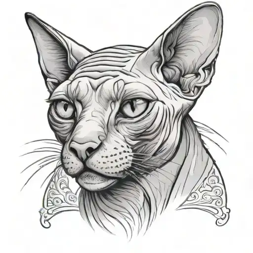 Sphinx Cat With Ah Open Mouth