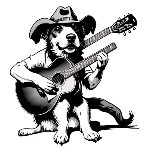A Dog Playing Country Music