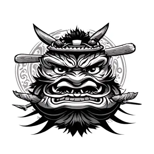 Samurai And Daruma