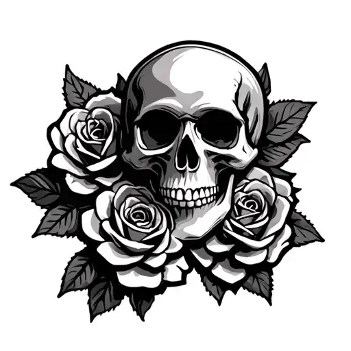 Celtic Band With Skull And Roses