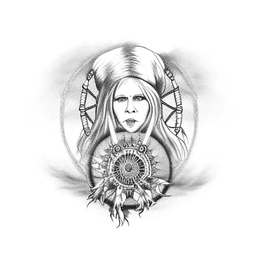 Stevie Nicks Welsh Witch Flowers Dreamcatcher