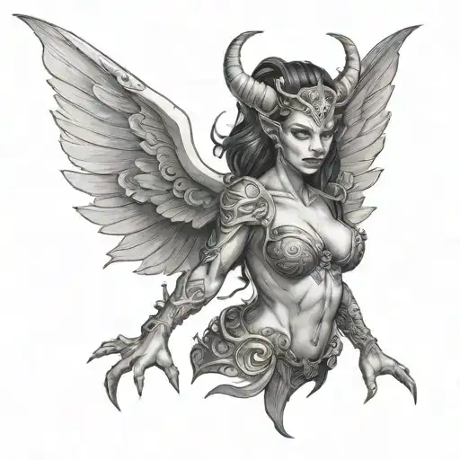 Demon Woman With Wings