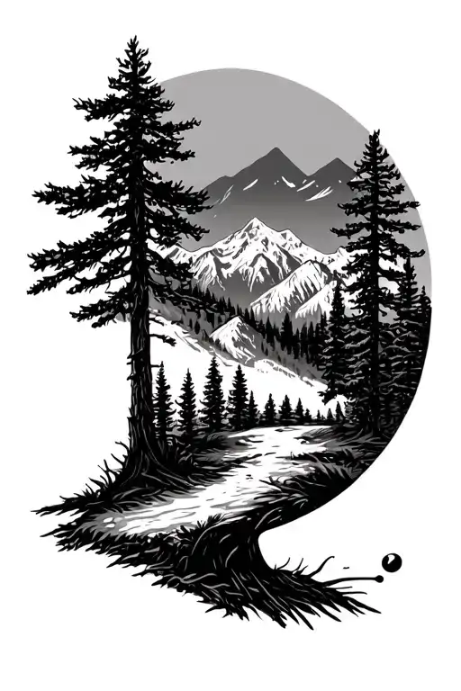 Disc Golf In The Mountains Filled With Trees