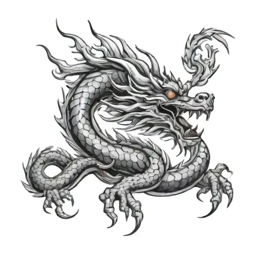 China Dragon Breathing Fire