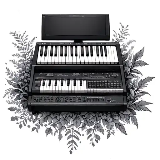Live Small Midi Keyboard Overgrown By Nature