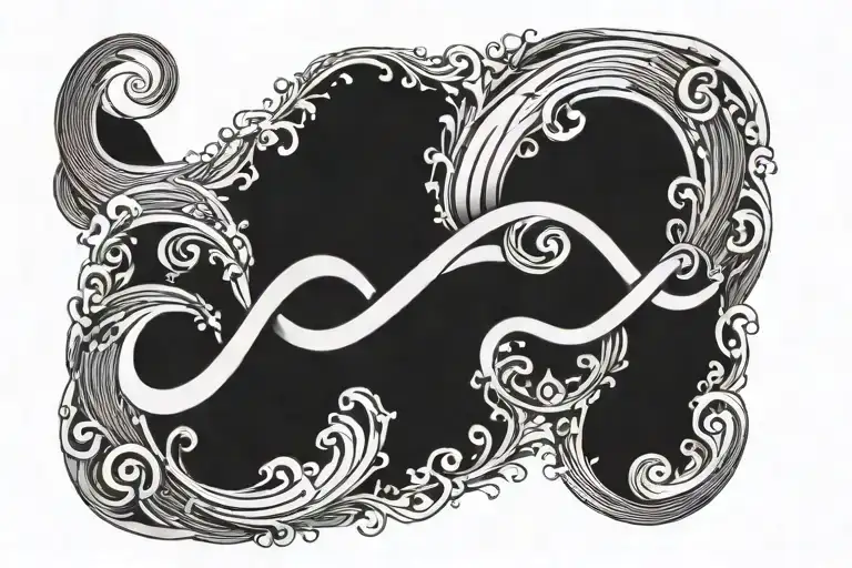 Waves And Infinity Symbol