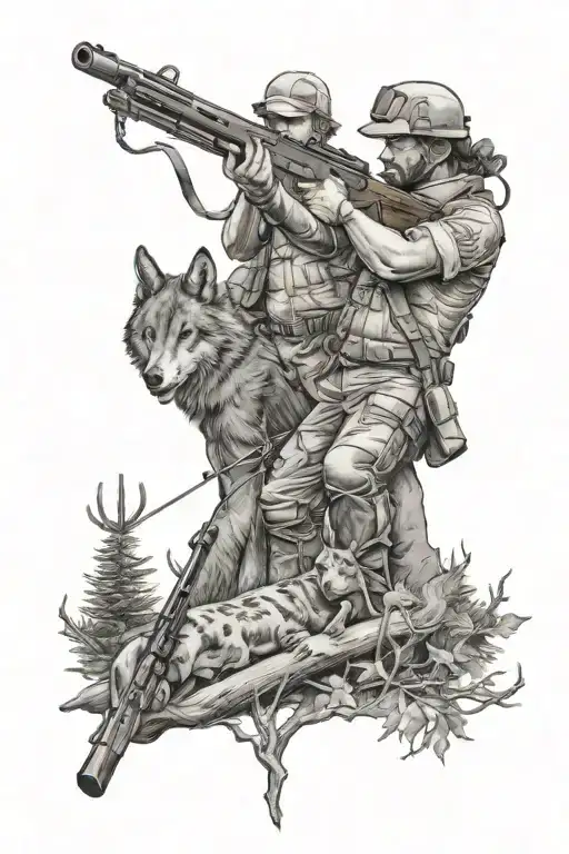 Outdoor And Hunting Scene