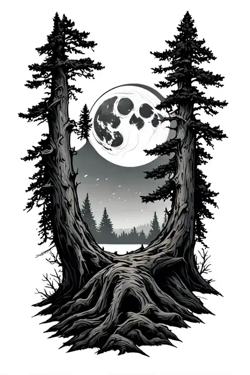 Woods With A Moon