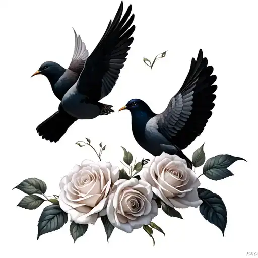 White Roses Black Doves
