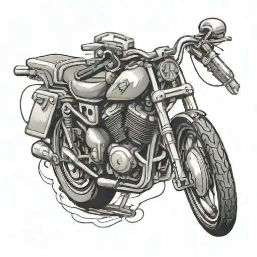 Gun And Throttle Of A Motor Bike