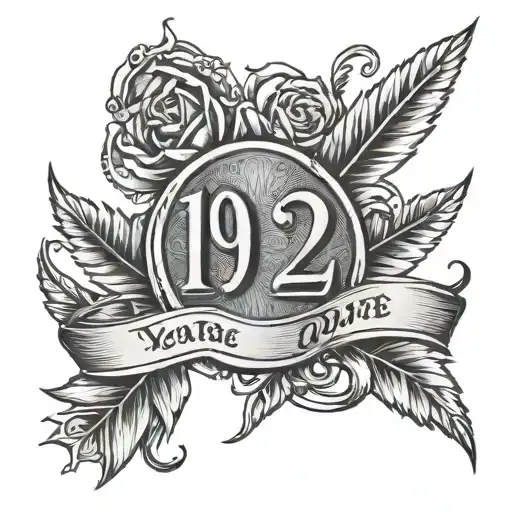 1952 Year Date Tattoo On Back