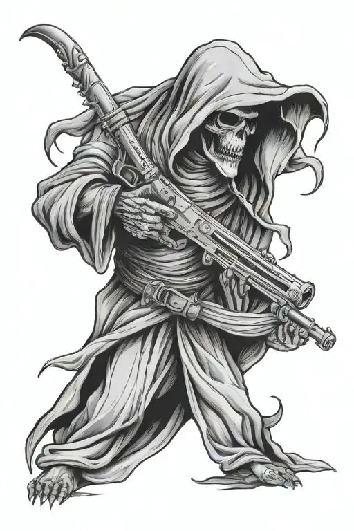 Grim Reaper With A Draco Gun