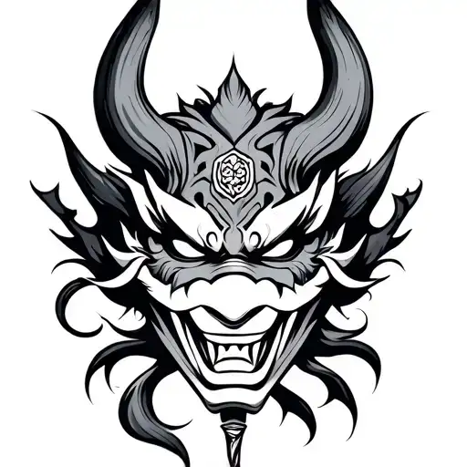 Oni Mask Katana Piercing