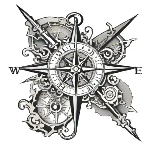 Word 'Danz' With Compass