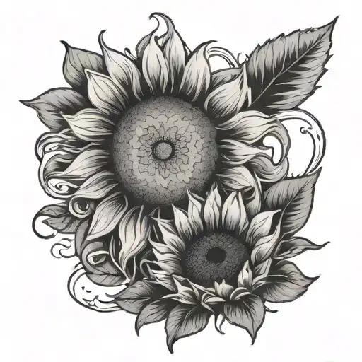 Sun And Sunflower Represent Wife But Dark