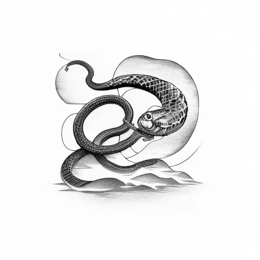 Long Snake With A Quote Going Through It