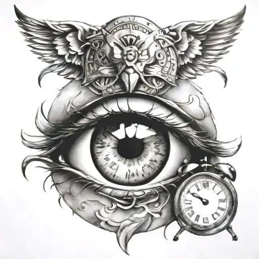Lion Eye And 2 Clocks