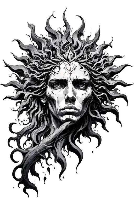 Creat Abstract A Mix Between Key And Old Sun Myth