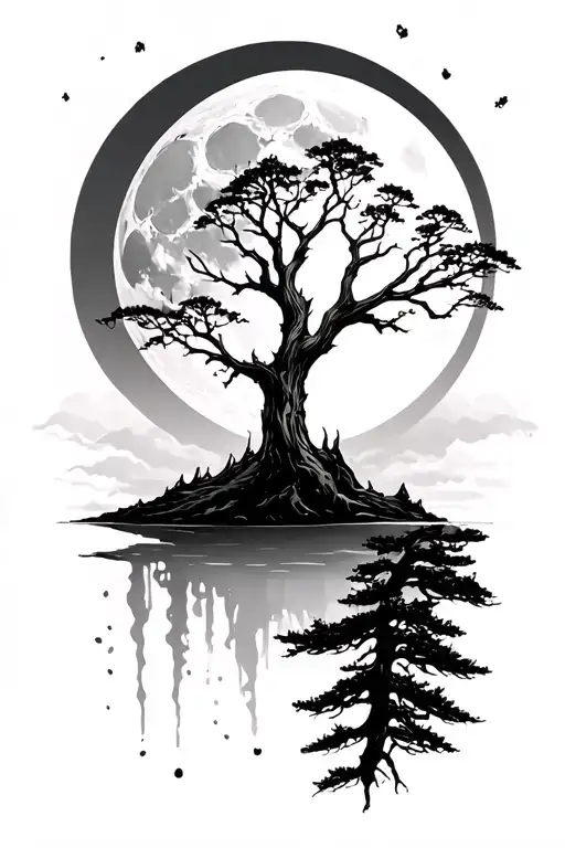 Trees With A Moon