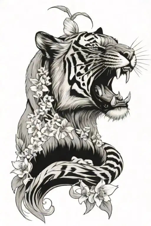 Daffodils Lily Of The Valley Tiger Roaring