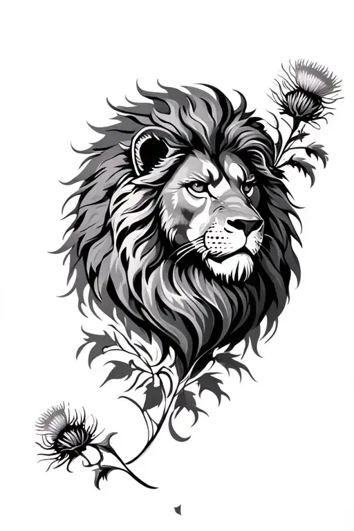 Scottish Lion And Thistle