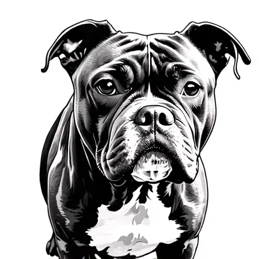 Outline Of A Pitbull With A Quote As The Tail