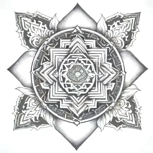 Shree Yantra Mandala Lotus