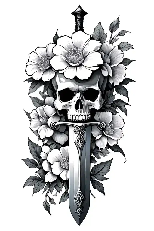 Skull Flower Dagger