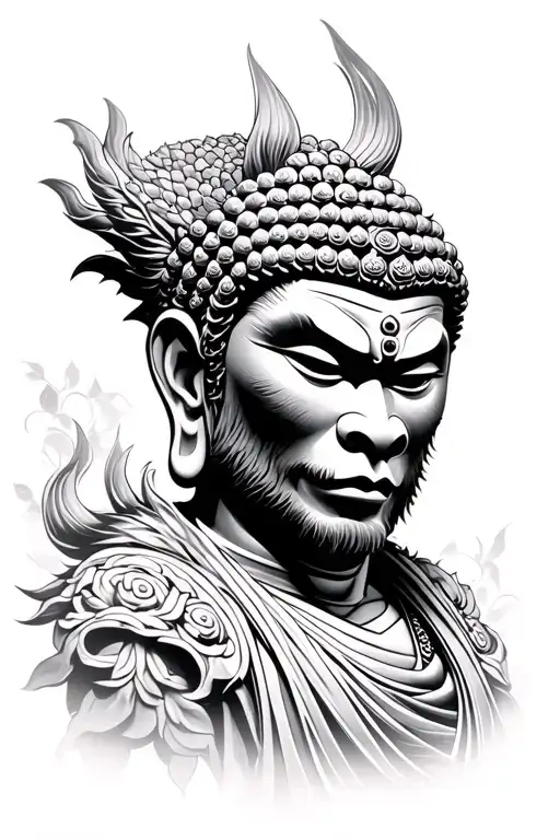 Wukong Half Buddha Half Wukong